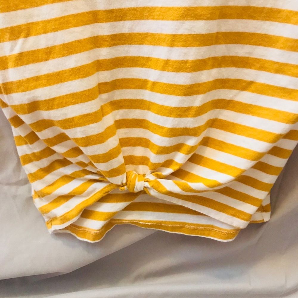 11/12 girls forever 21 yellow striped t-shirt